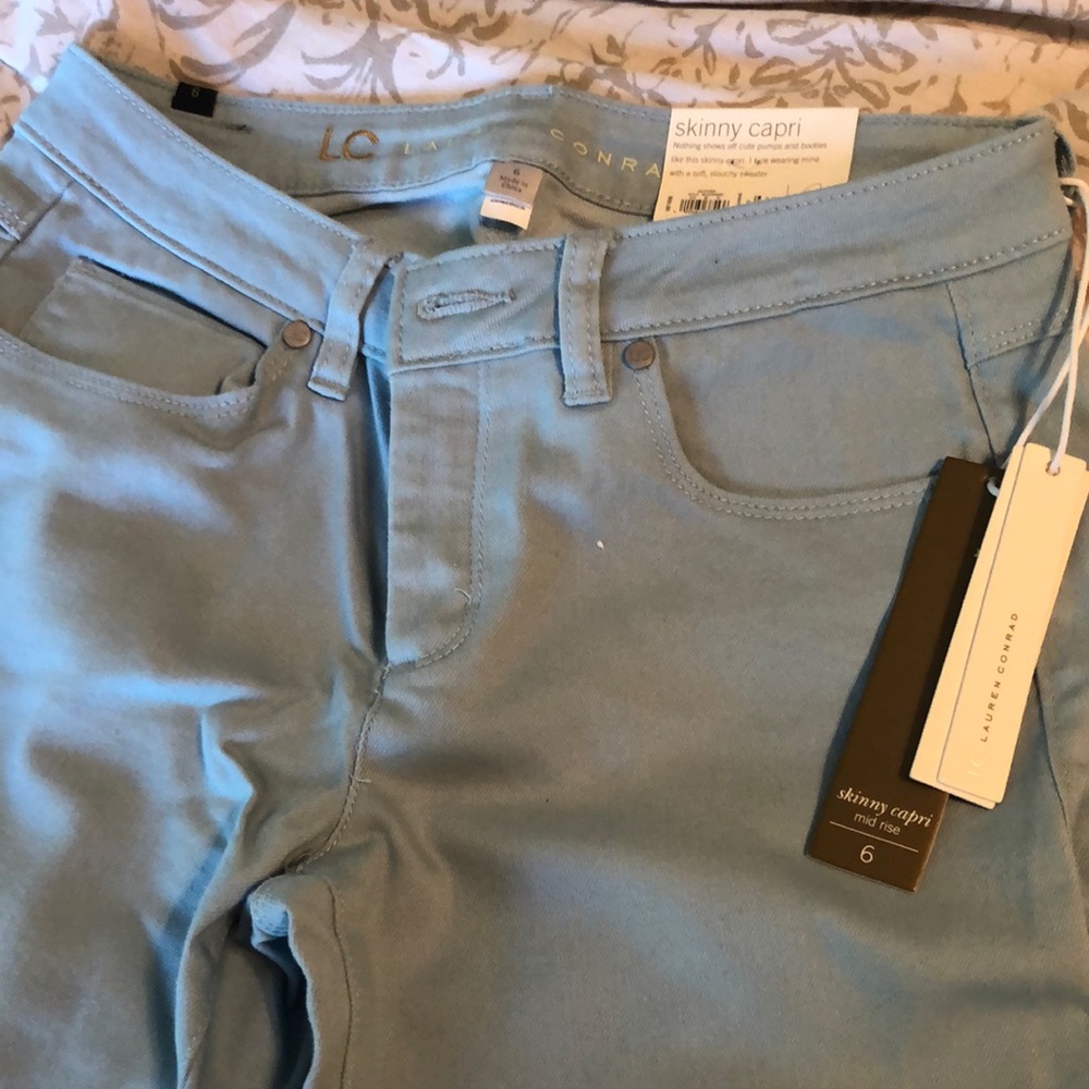 Lauren Conrad light blue capris never worn!